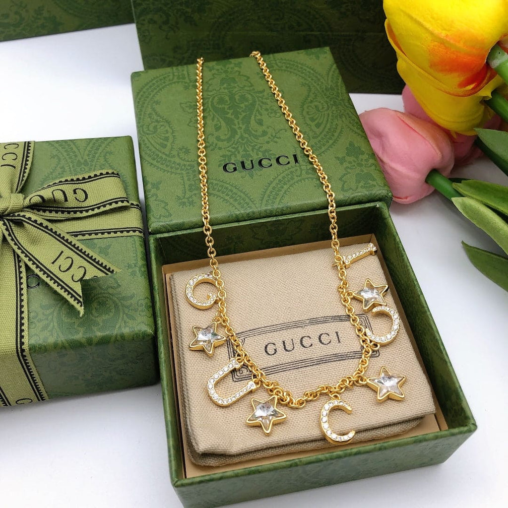 18K Gucci Script Necklace