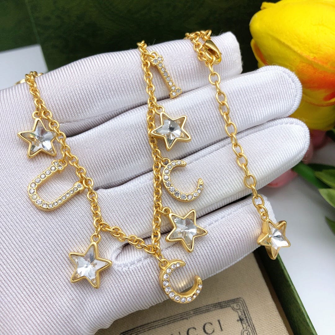 18K Gucci Script Necklace