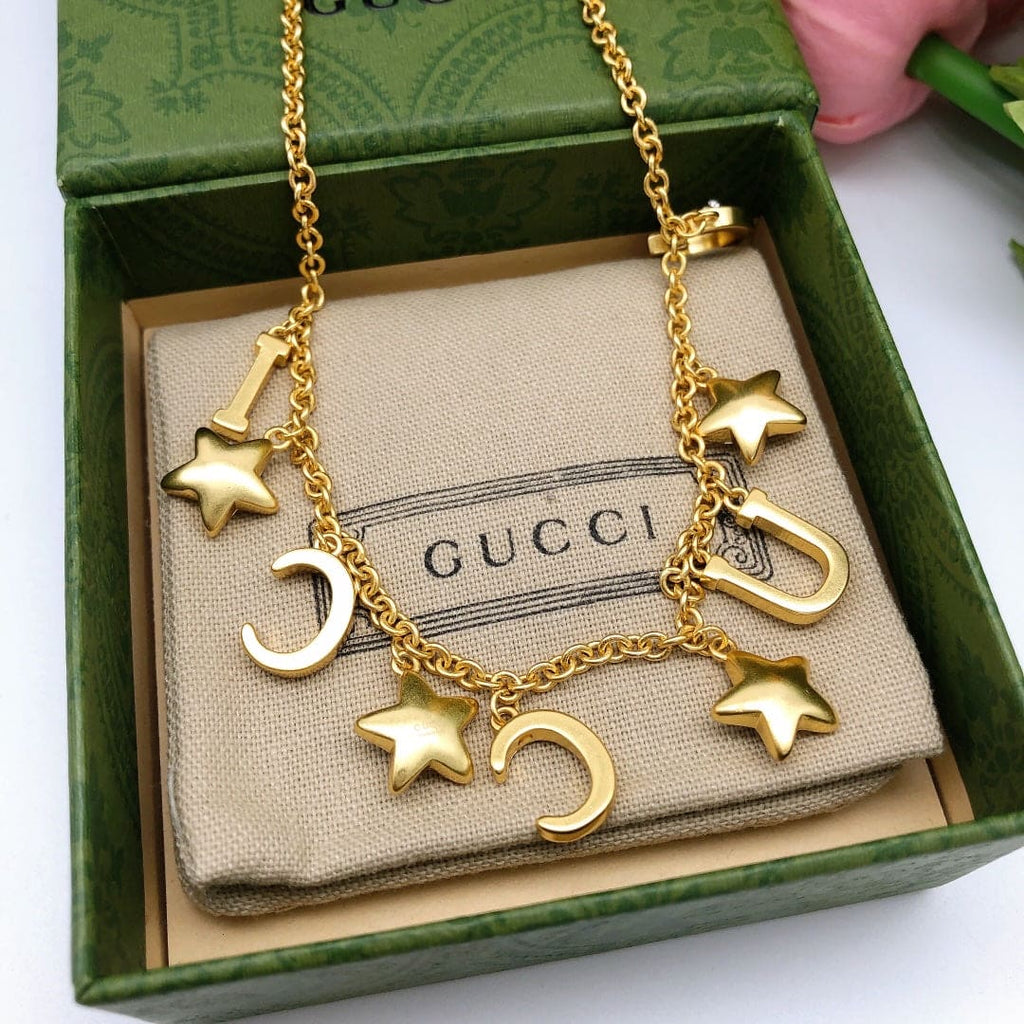 18K Gucci Script Necklace