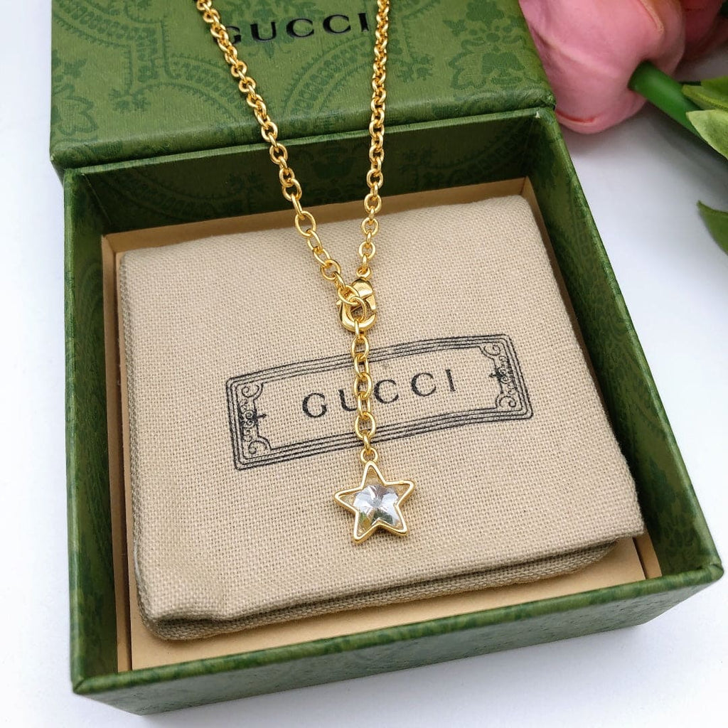 18K Gucci Script Necklace