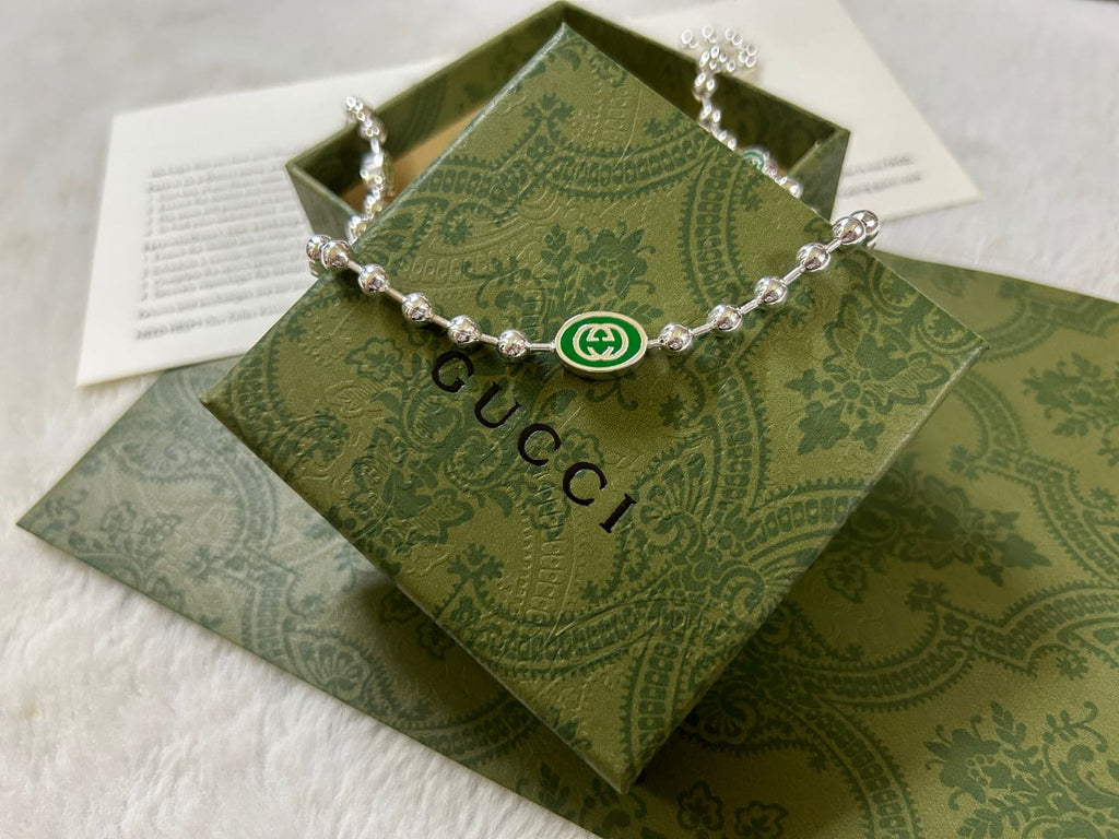 Gucci Interlocking G Green Necklace