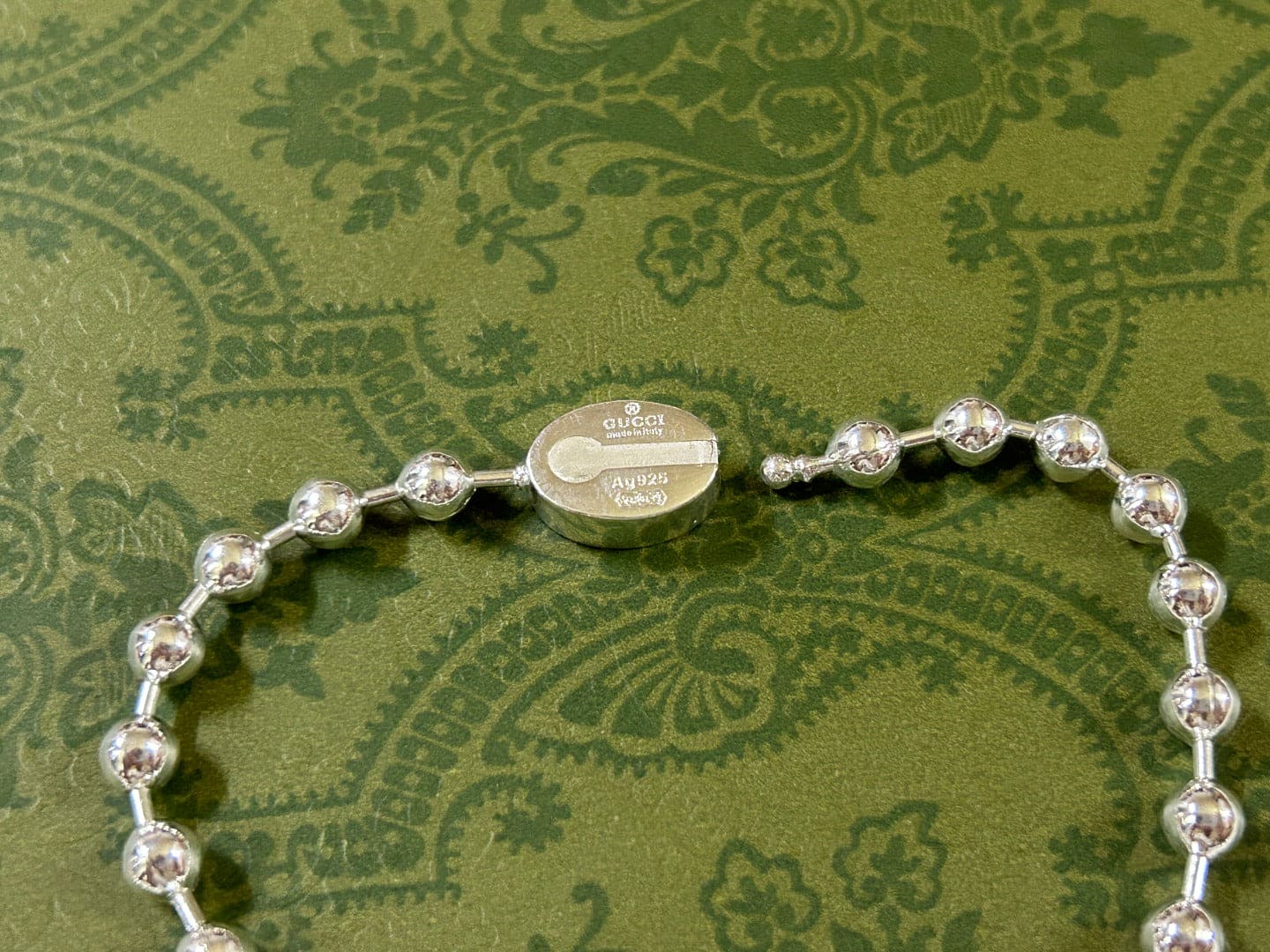 Gucci Interlocking G Green Necklace
