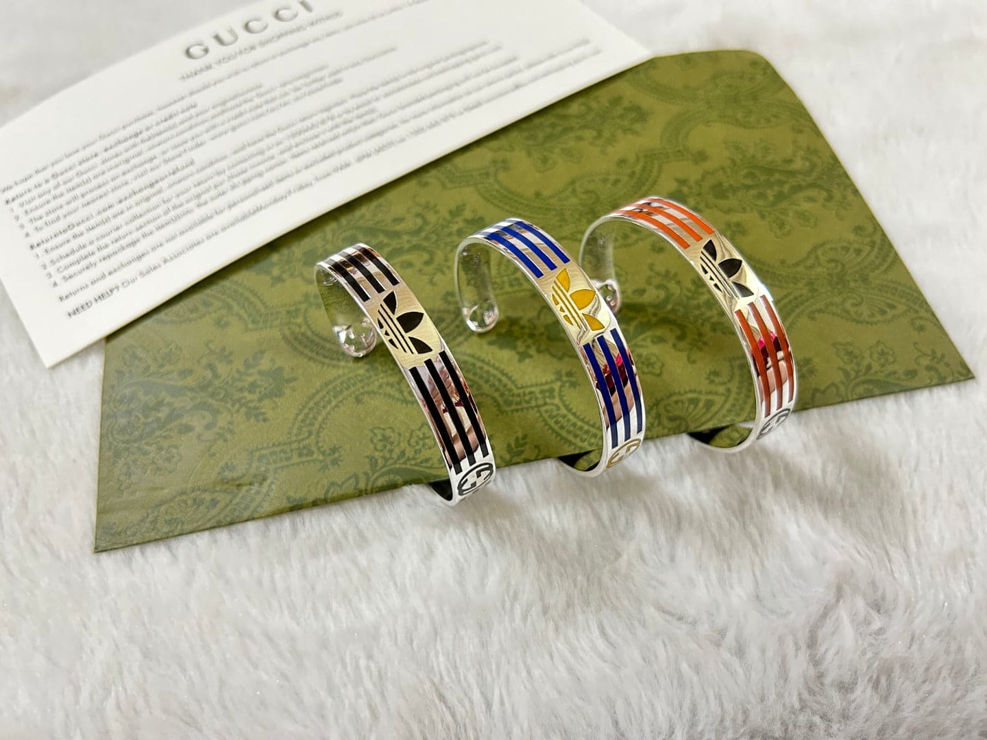 Gucci x Adidas Cuff Black Bracelet