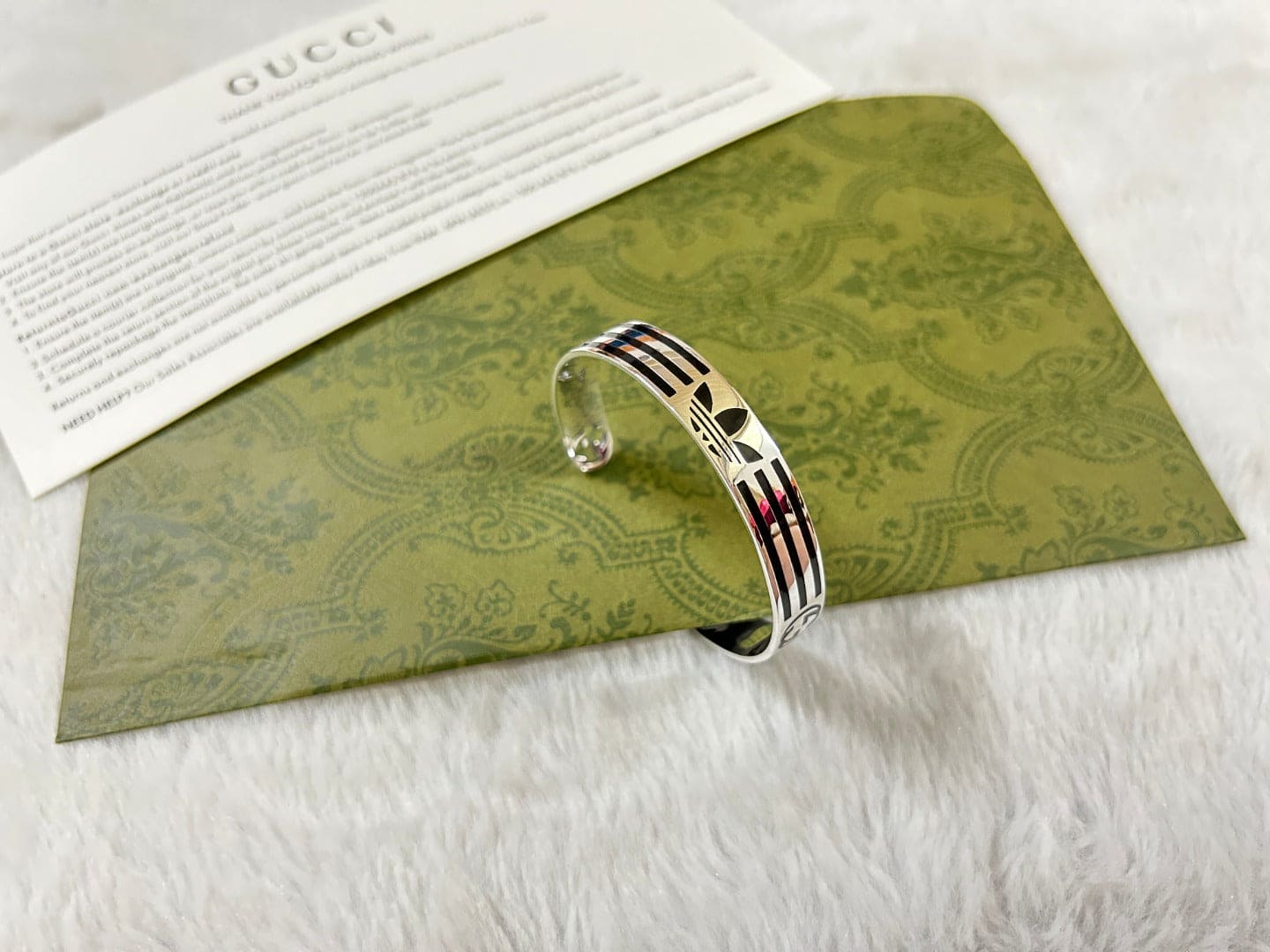 Gucci x Adidas Cuff Black Bracelet