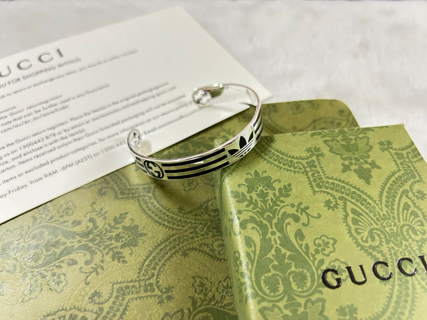 Gucci x Adidas Cuff Black Bracelet