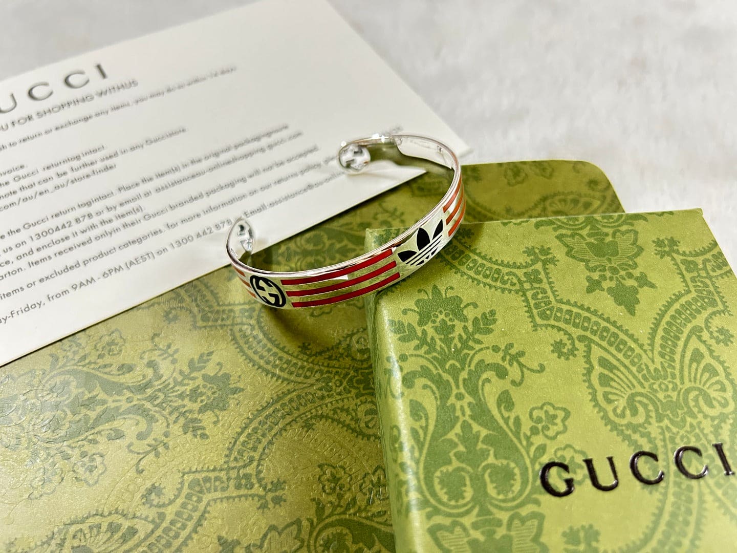 Gucci x Adidas Cuff Orange Bracelet