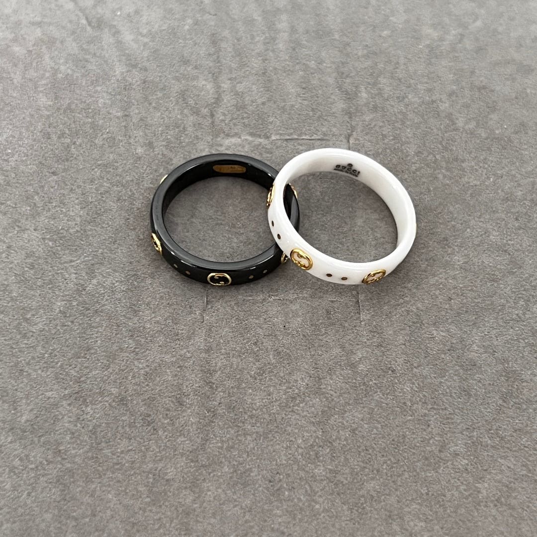 18K Gucci Icon Black Corundum Ring