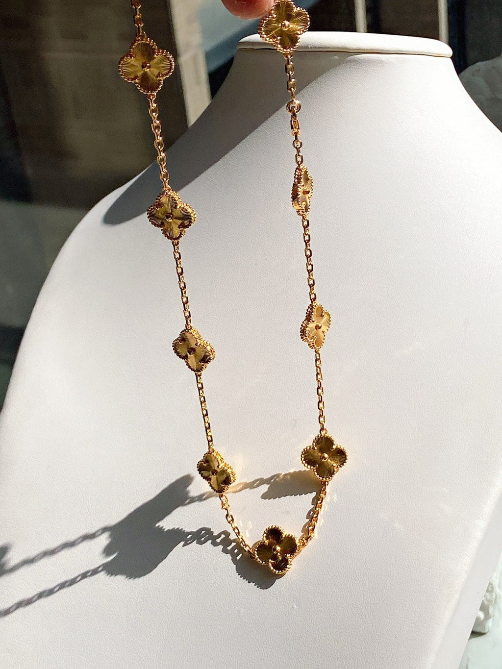 18K Van Cleef & Arpels Vintage Alhambra 10 Motifs Necklace