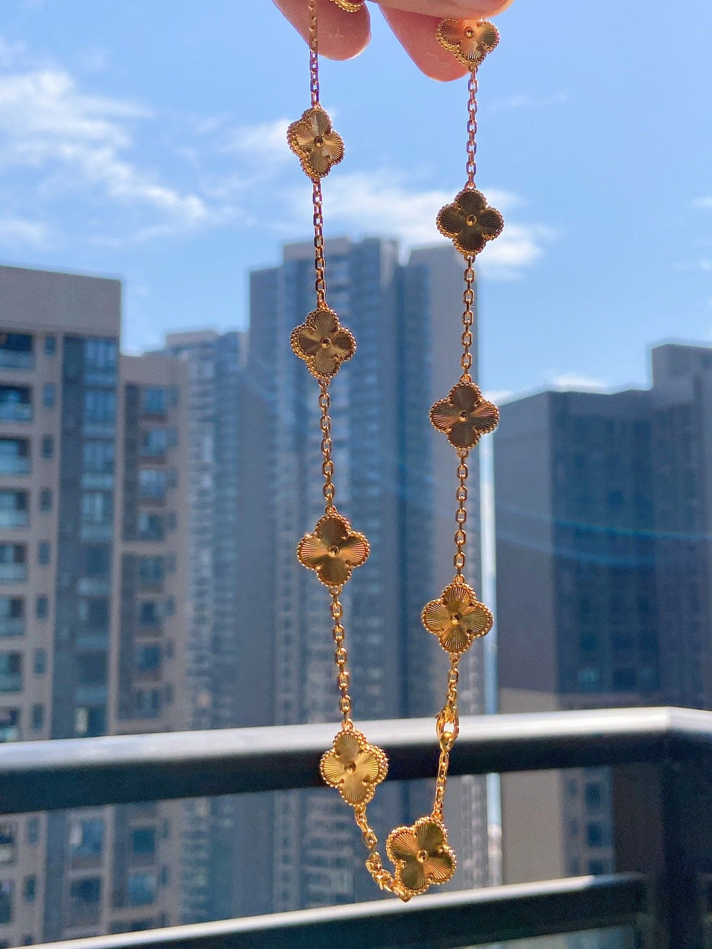 18K Van Cleef & Arpels Vintage Alhambra 10 Motifs Necklace
