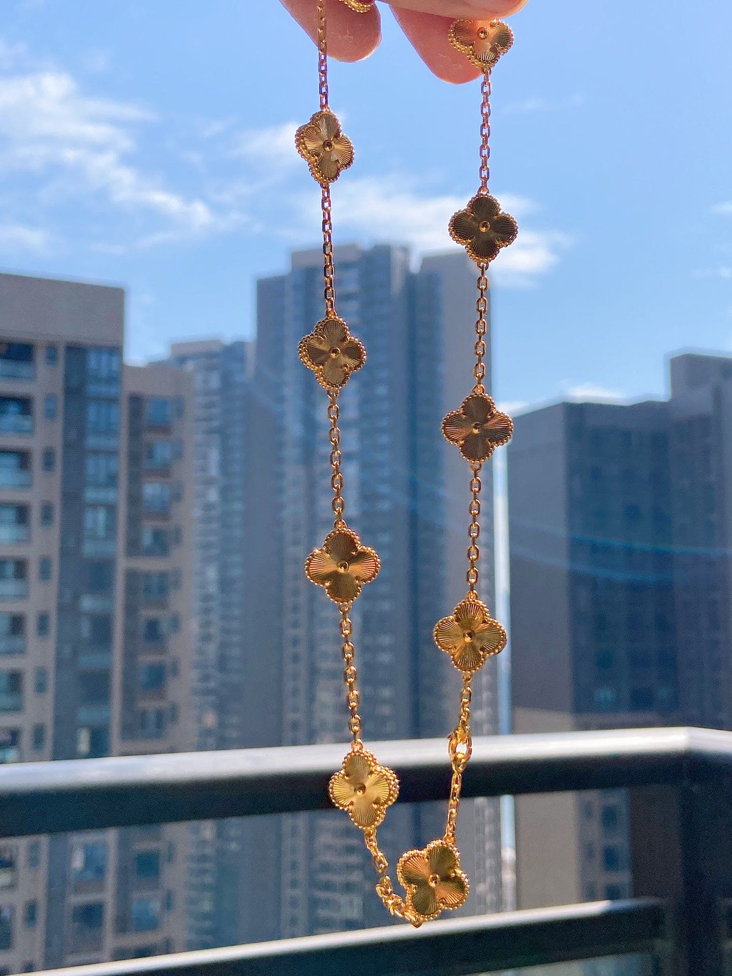 18K Van Cleef & Arpels Vintage Alhambra 10 Motifs Necklace