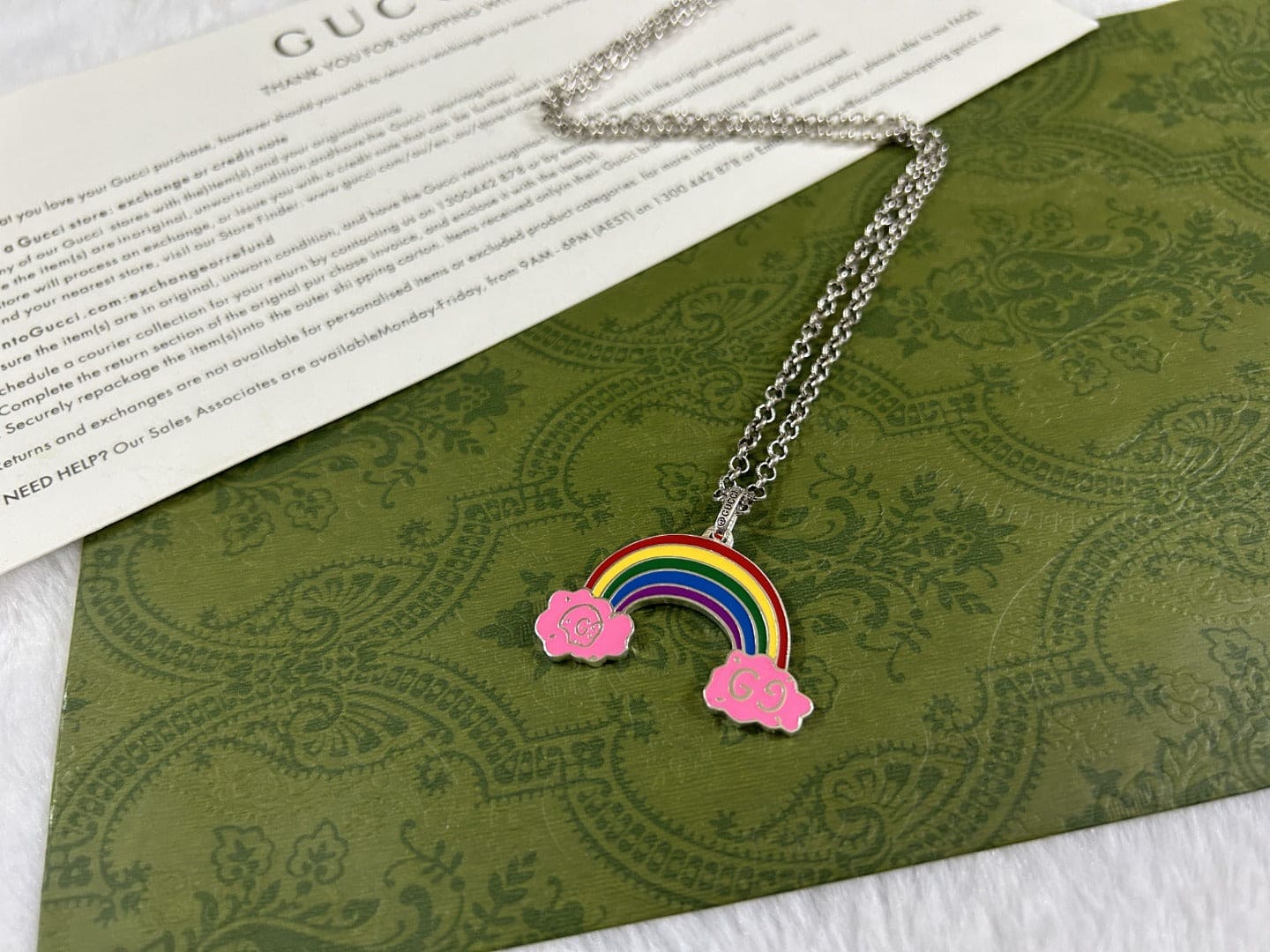 Gucci Rainbow Pendant Necklace