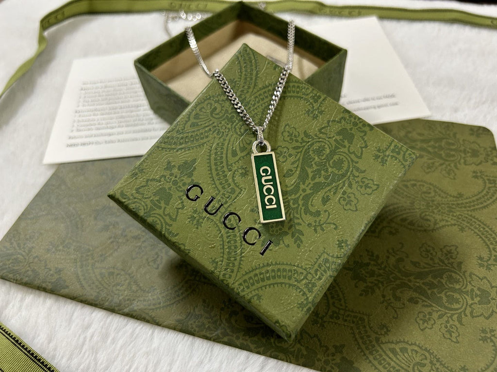 Gucci Enamel Pendant Necklace