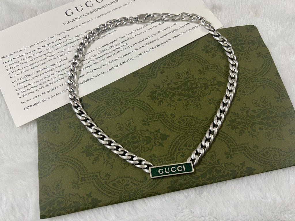 Gucci Enamel Chain Necklace