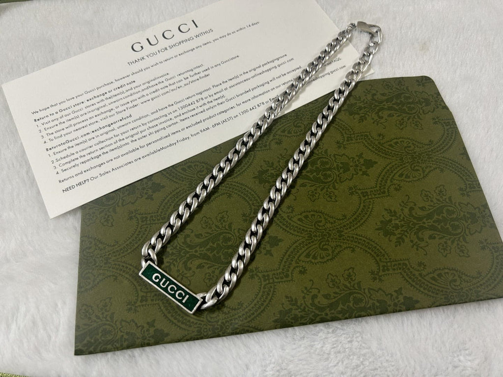 Gucci Enamel Chain Necklace