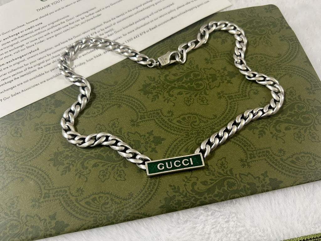 Gucci Enamel Chain Necklace