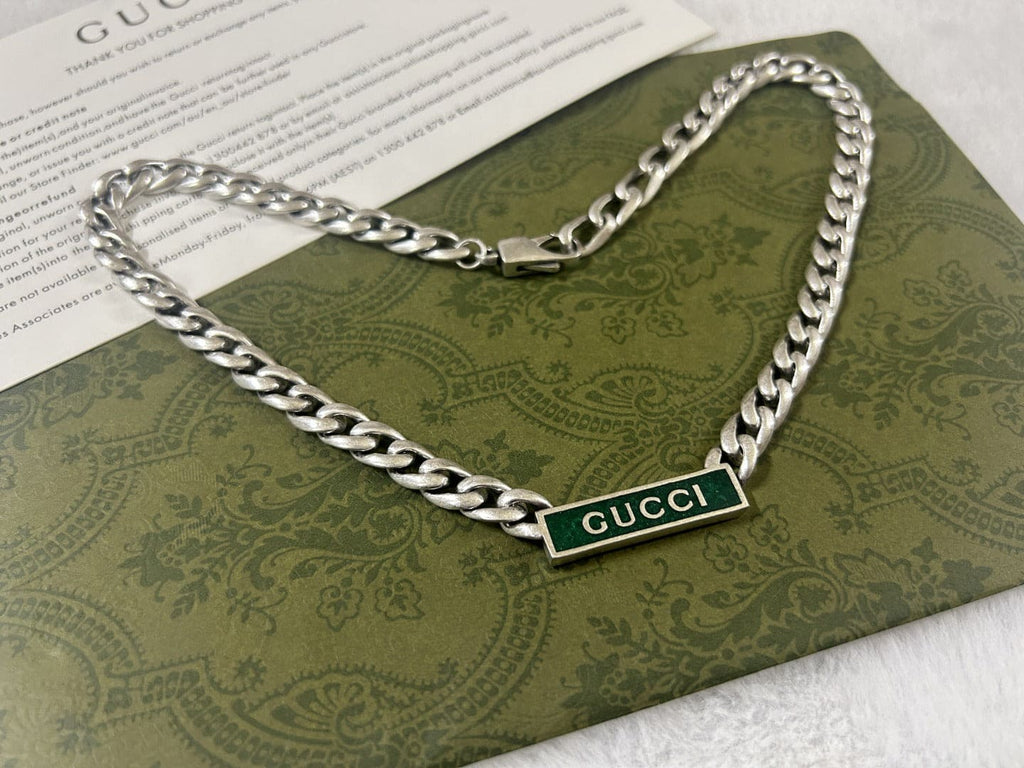 Gucci Enamel Chain Necklace