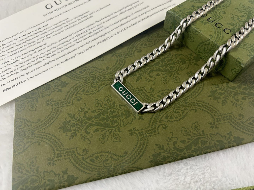 Gucci Enamel Chain Necklace