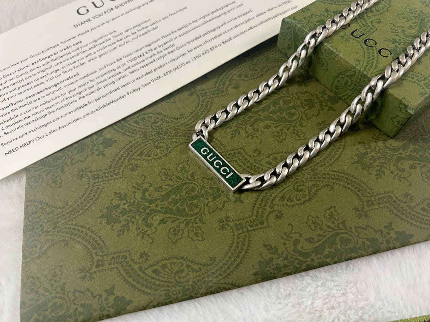 Gucci Enamel Chain Necklace