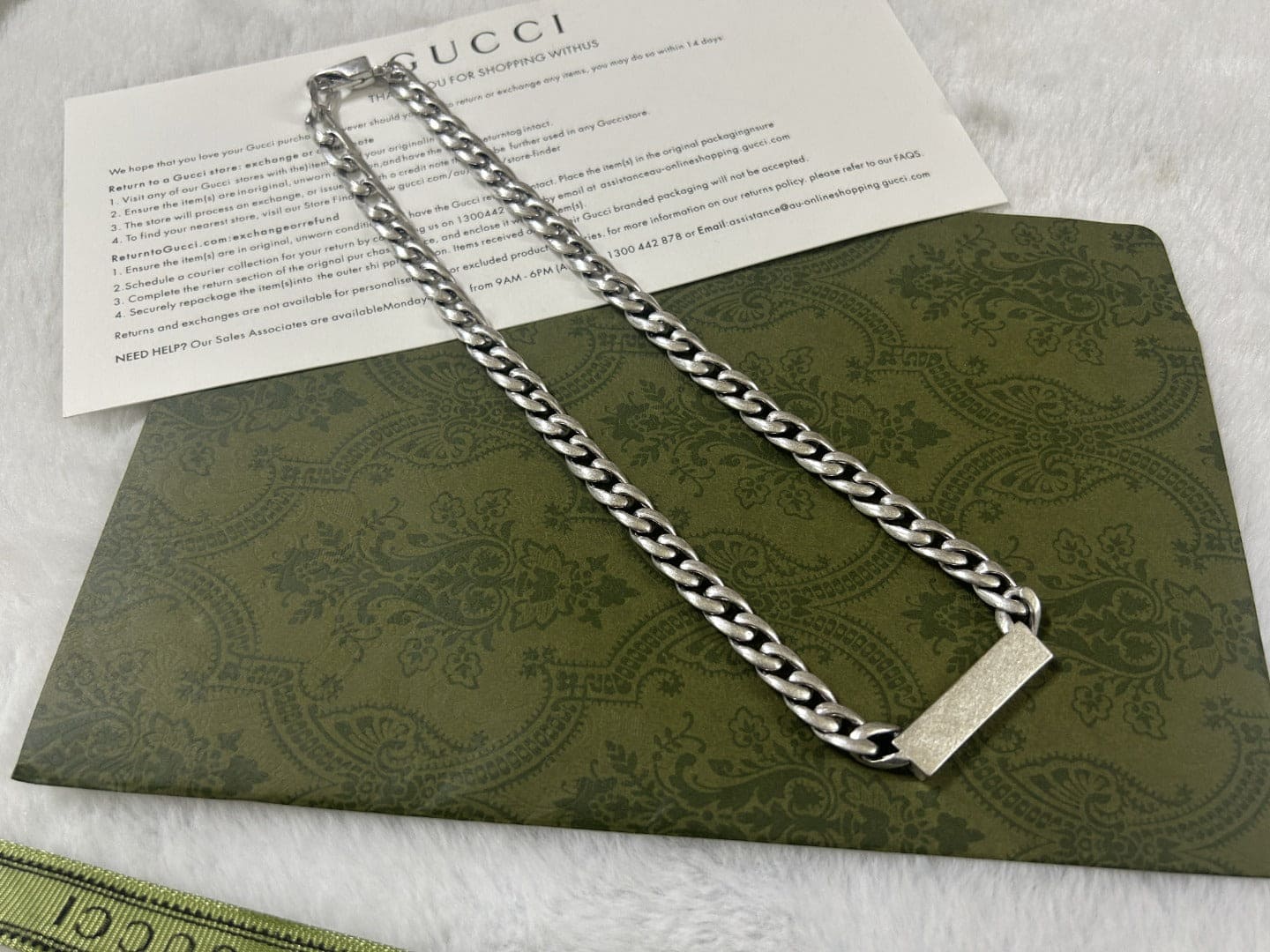Gucci Enamel Chain Necklace
