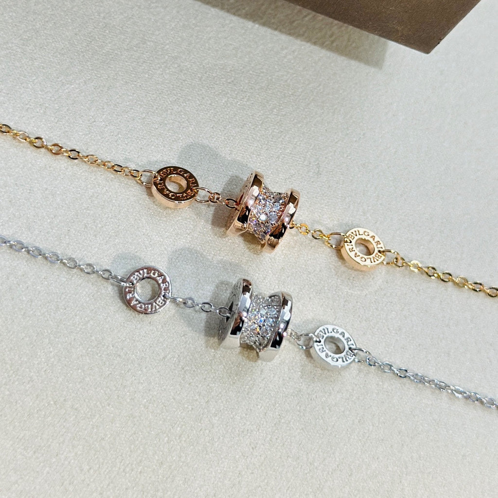 18K BVLGARI B.ZERO1 Pave Diamond Bracelet