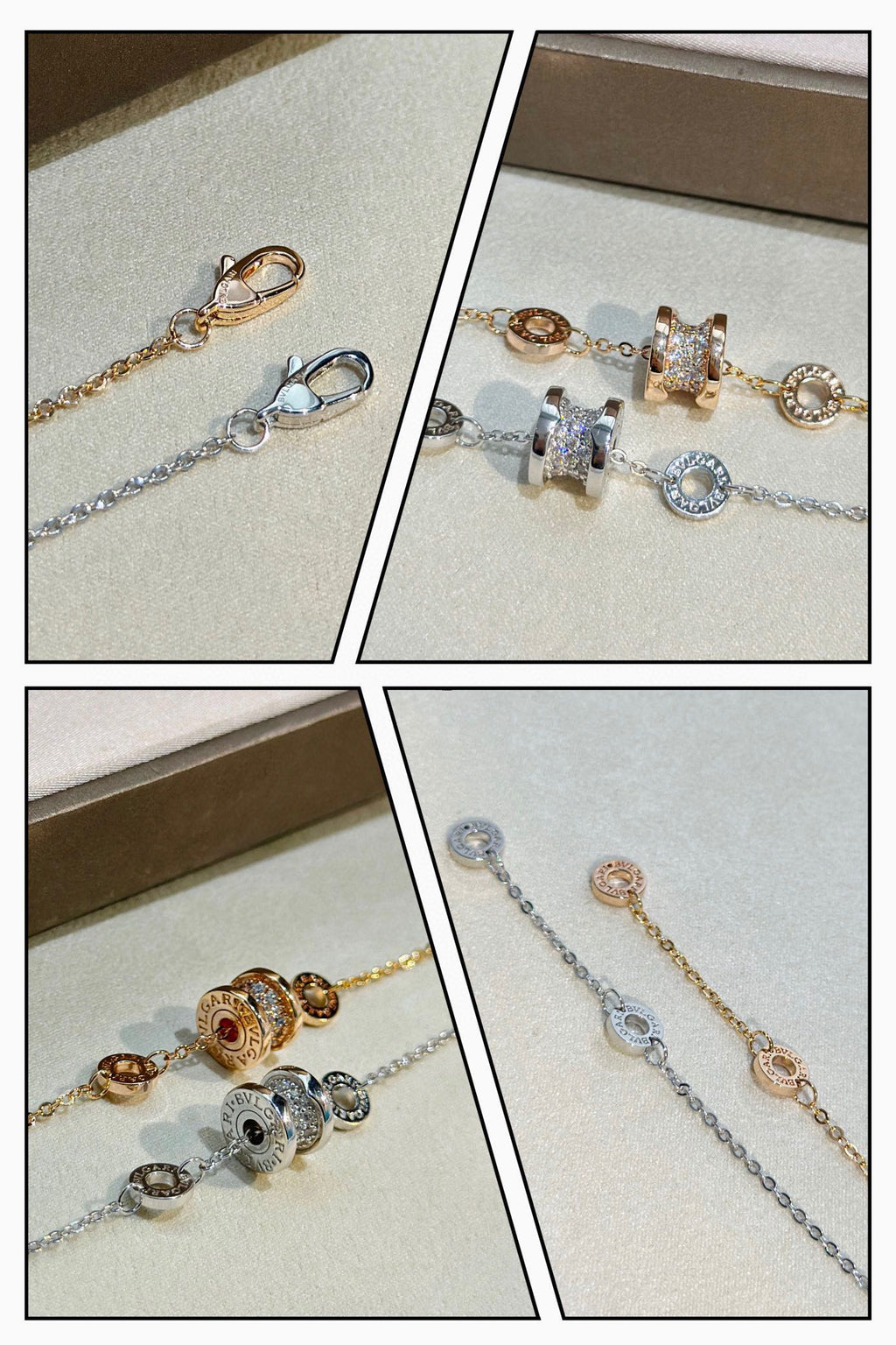 18K BVLGARI B.ZERO1 Pave Diamond Bracelet