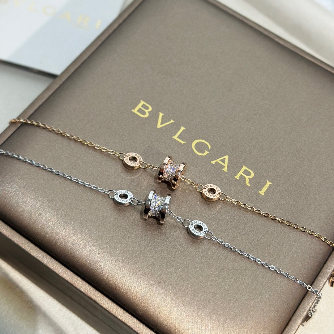 18K BVLGARI B.ZERO1 Pave Diamond Bracelet