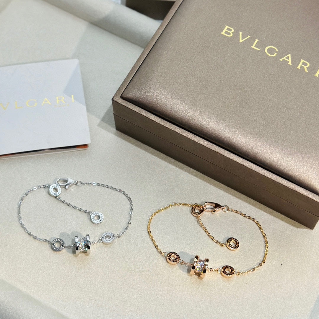 18K BVLGARI B.ZERO1 Pave Diamond Bracelet