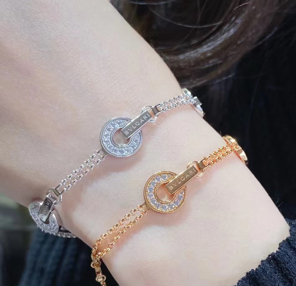 18K BVLGARI BV Openwork Bracelet