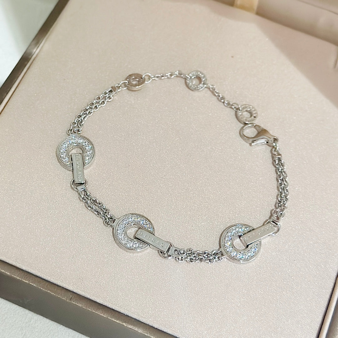 18K BVLGARI BV Openwork Bracelet
