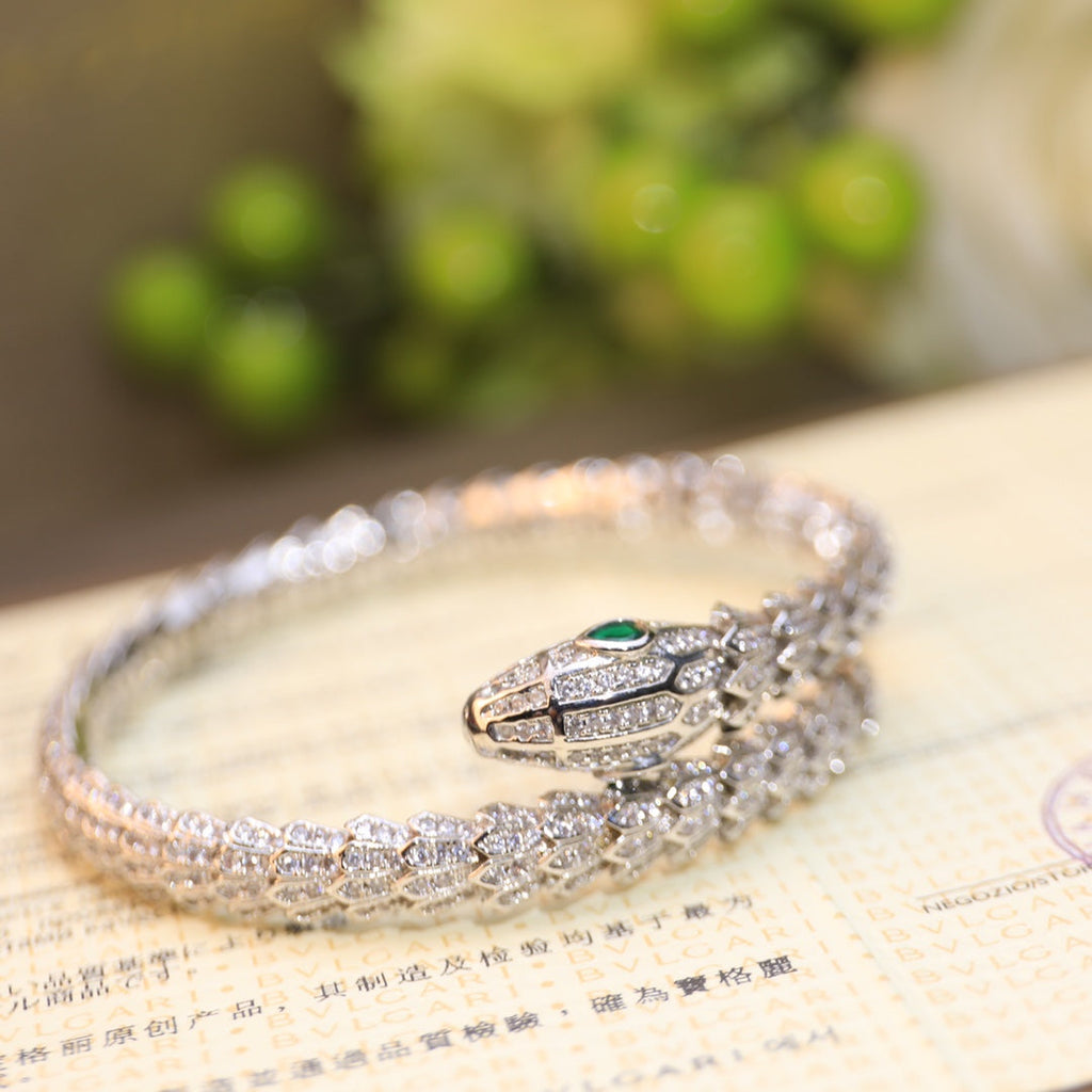 18K BVLGARI BV Serpenti Tubolari Diamond Bracelet