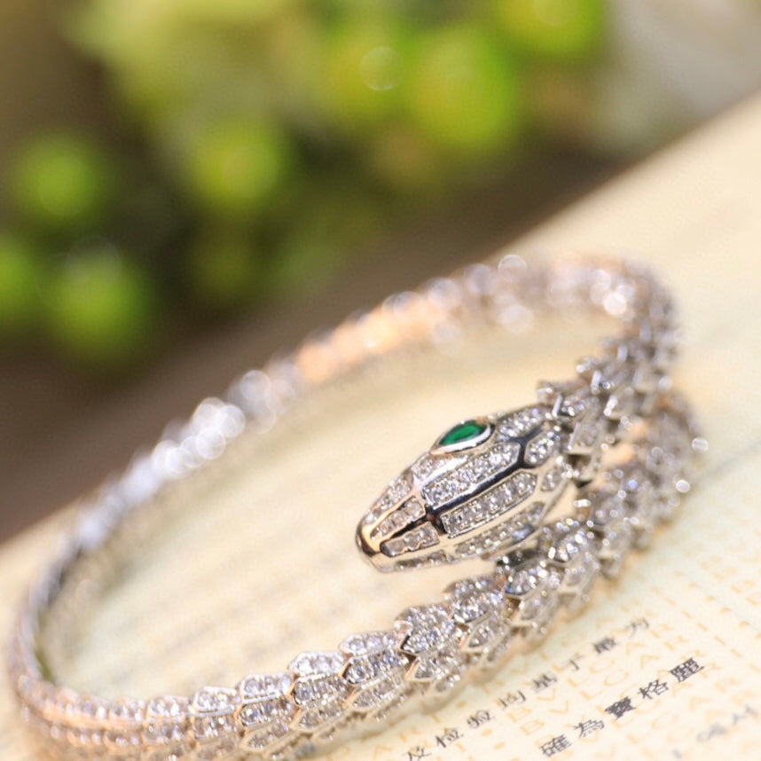 18K BVLGARI BV Serpenti Tubolari Diamond Bracelet