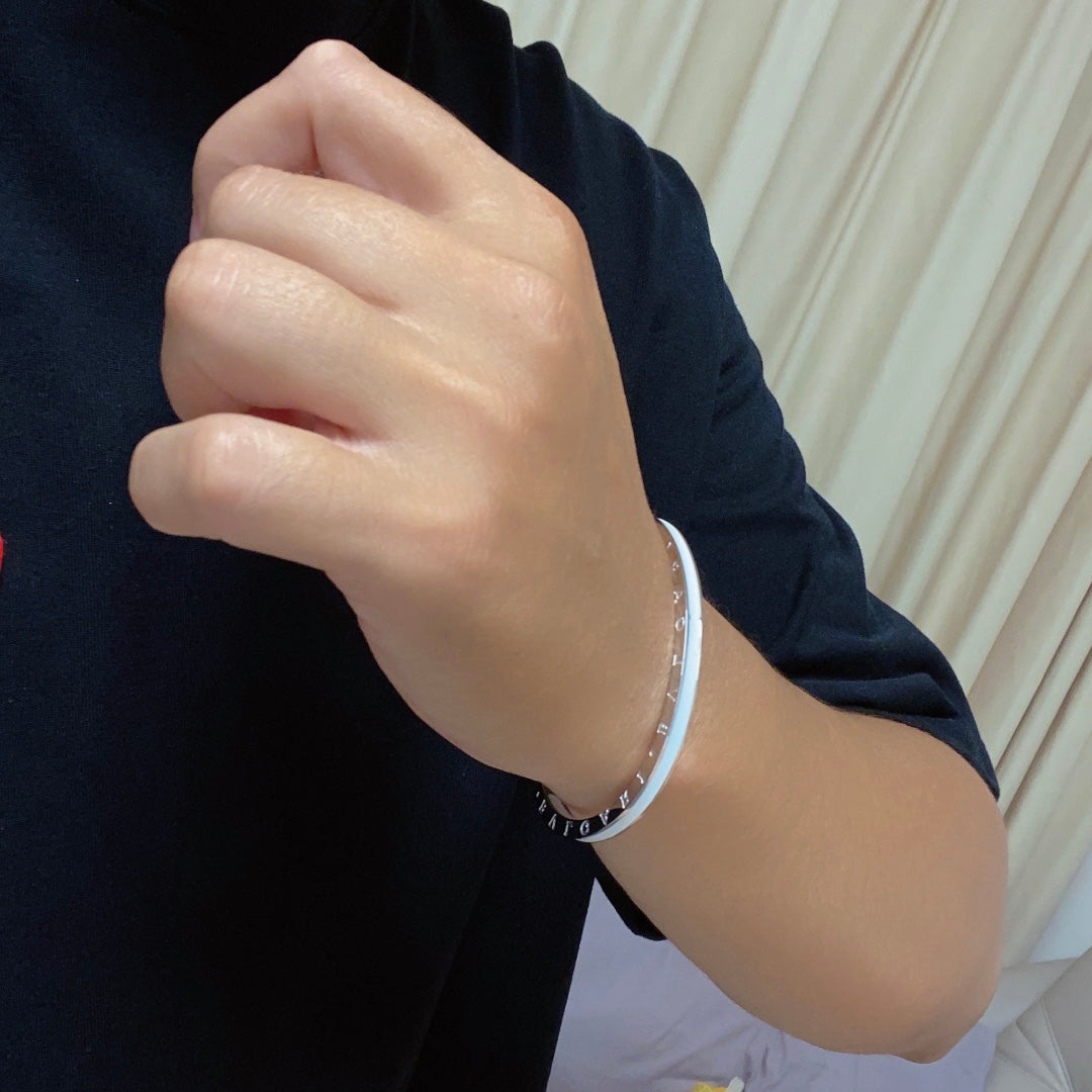18K BVLGARI B.Zero1 White Ceramic Bracelet