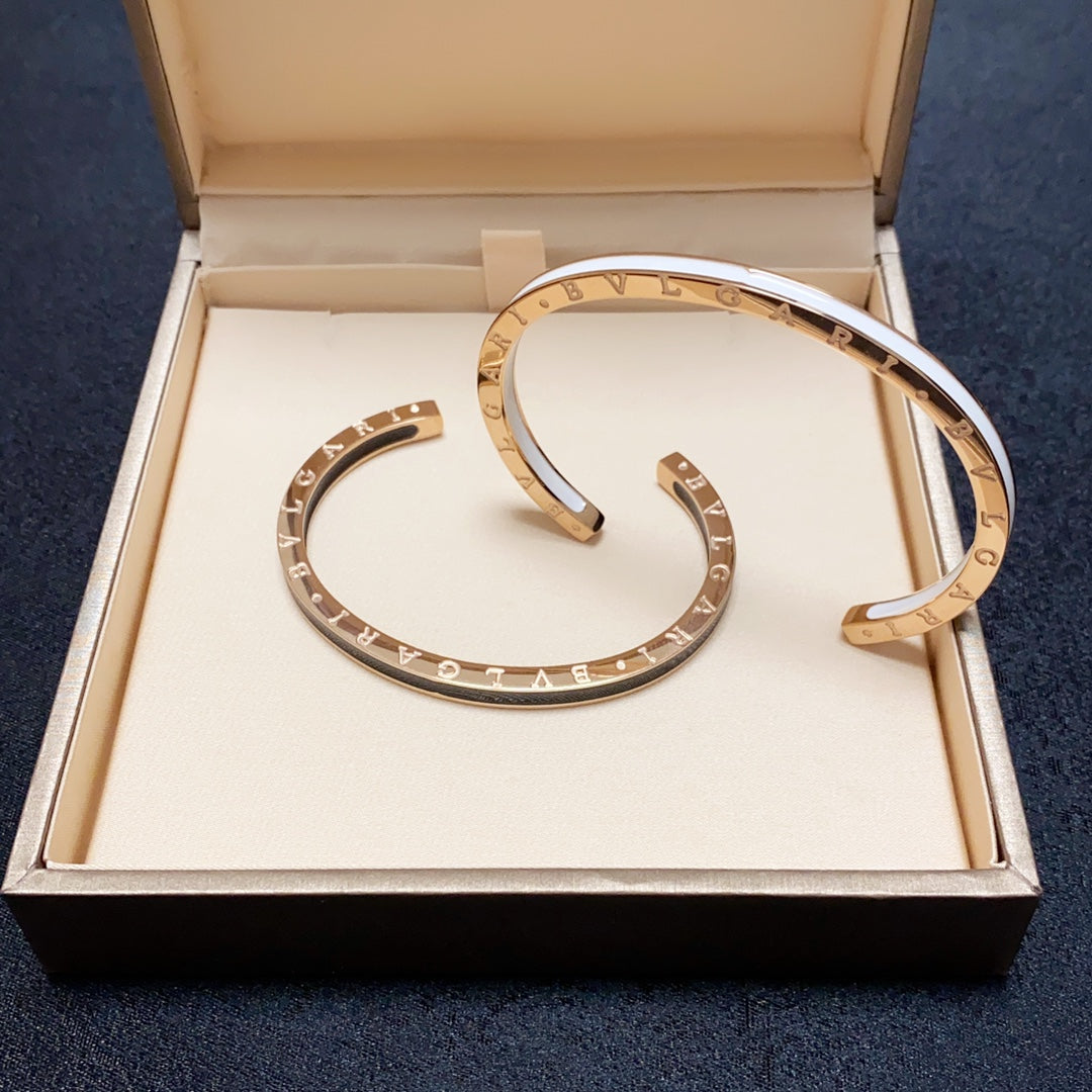 18K BVLGARI B.Zero1 White Ceramic Bracelet
