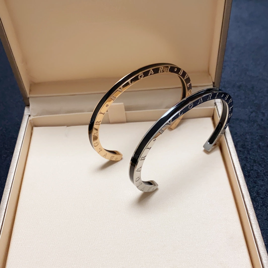 18K BVLGARI B.Zero1 Black Ceramic Bracelet