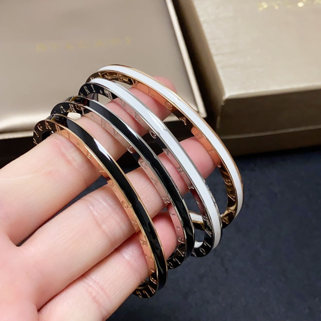 18K BVLGARI B.Zero1 White Ceramic Bracelet