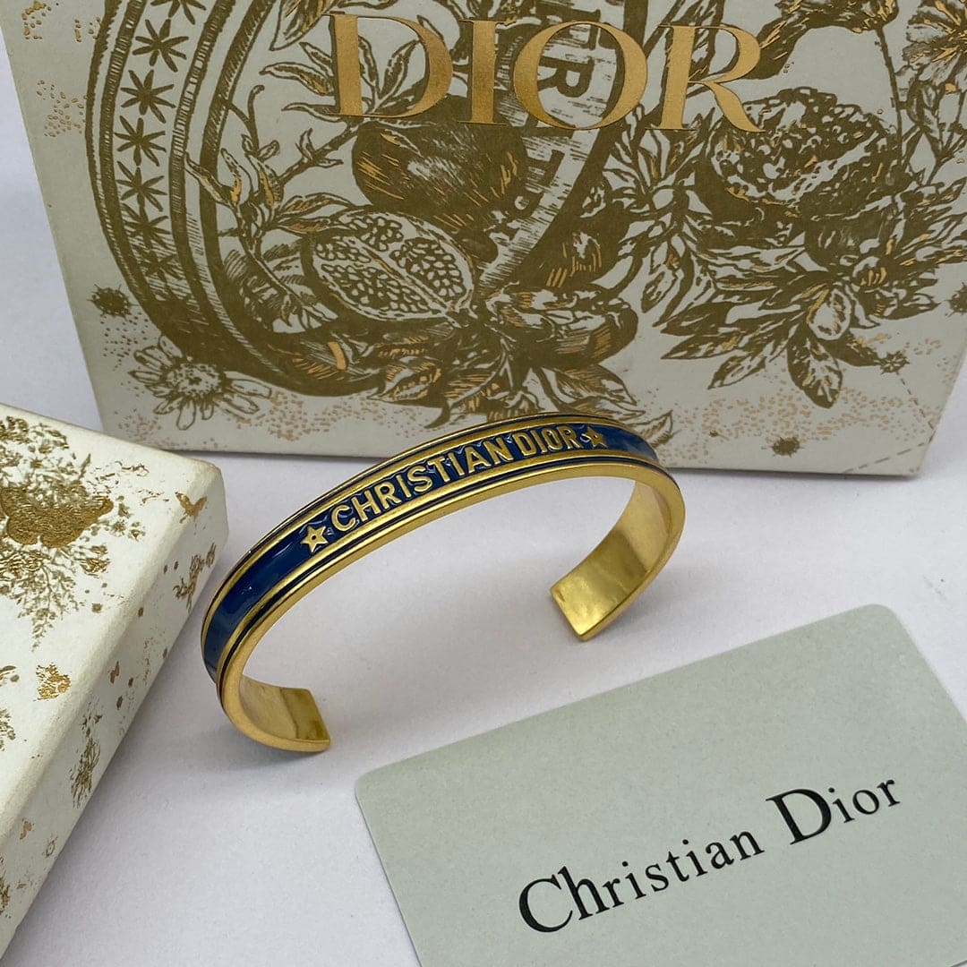 18K Dior Black Code Bangle Bracelet