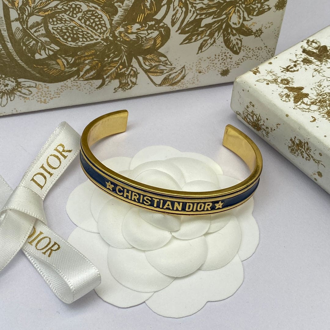 18K Dior Black Code Bangle Bracelet