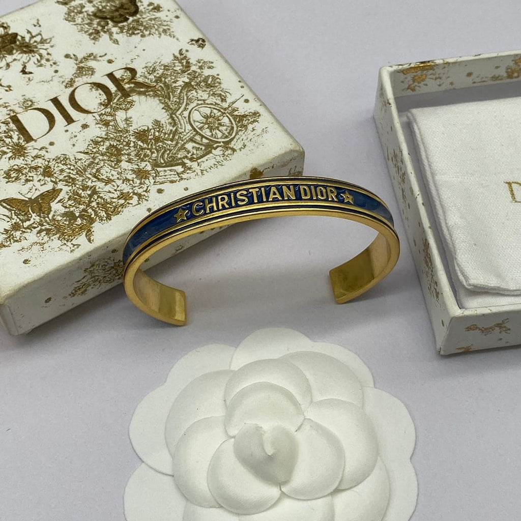 18K Dior Black Code Bangle Bracelet