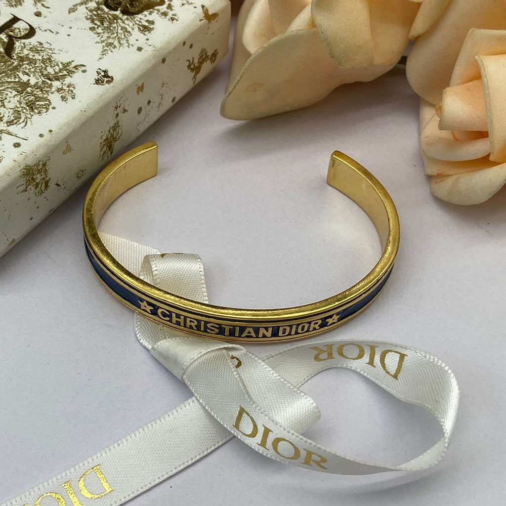 18K Dior Black Code Bangle Bracelet