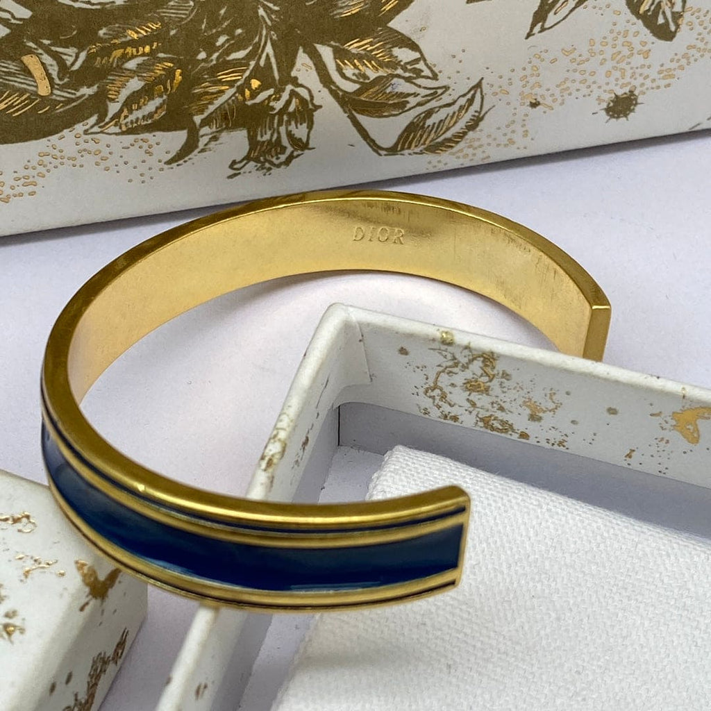 18K Dior Black Code Bangle Bracelet