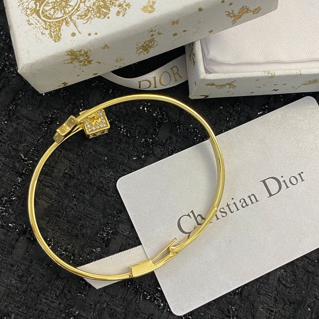 18K Dior Star Open Cuff Bracelet