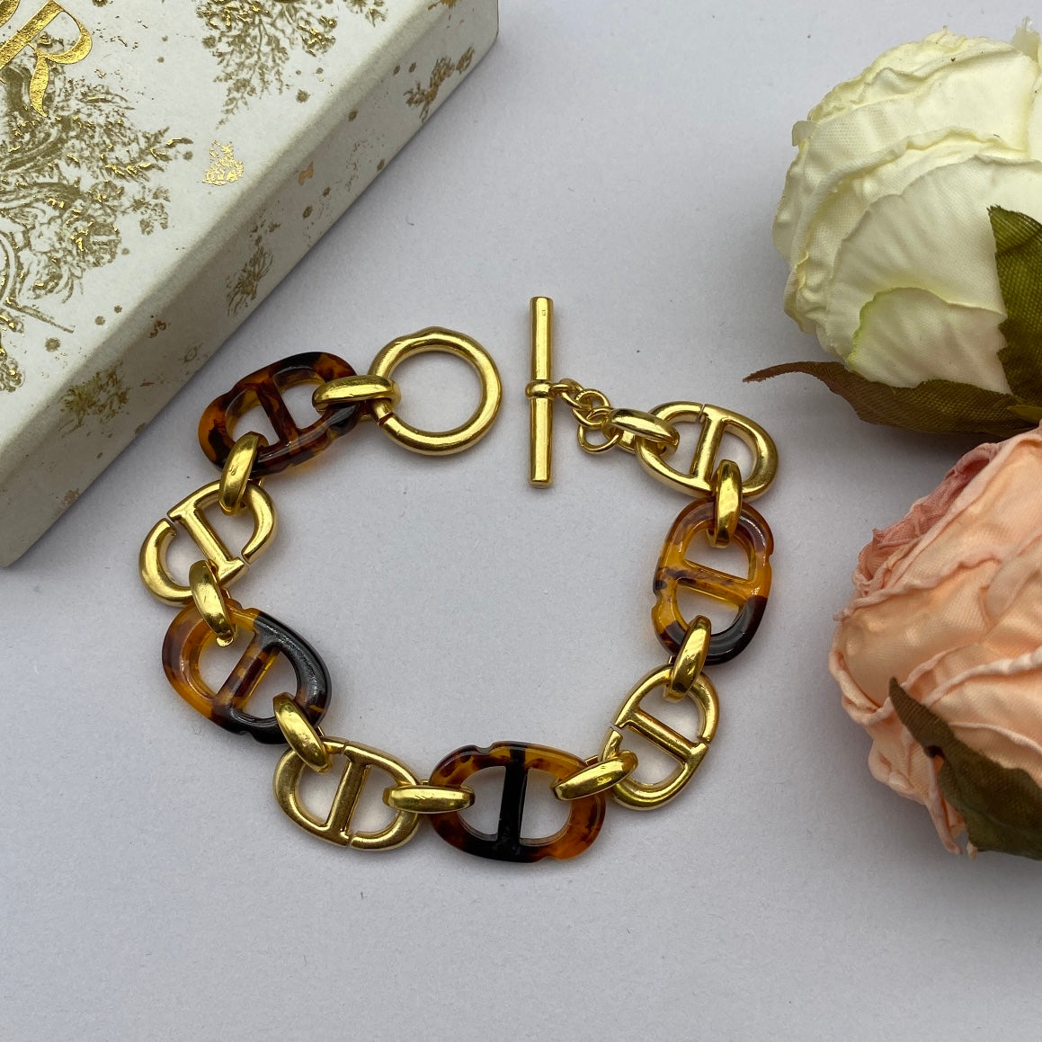 18K Dior Navy Resin Bracelet