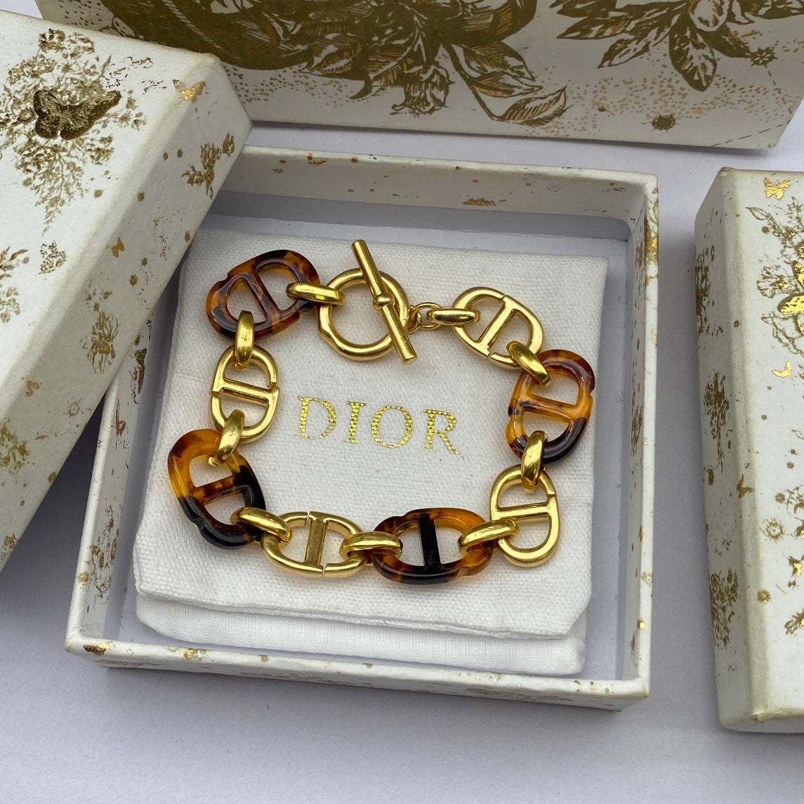 18K Dior Navy Resin Bracelet