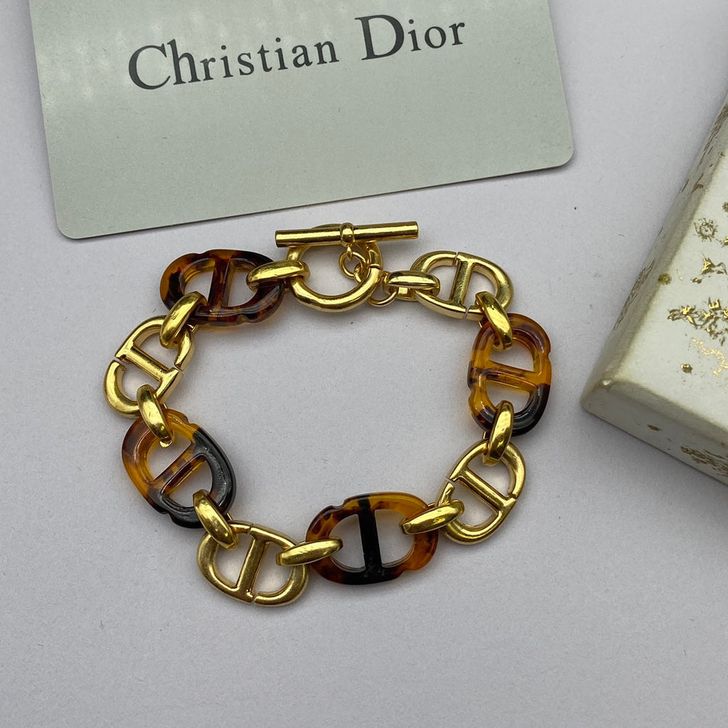 18K Dior Navy Resin Bracelet