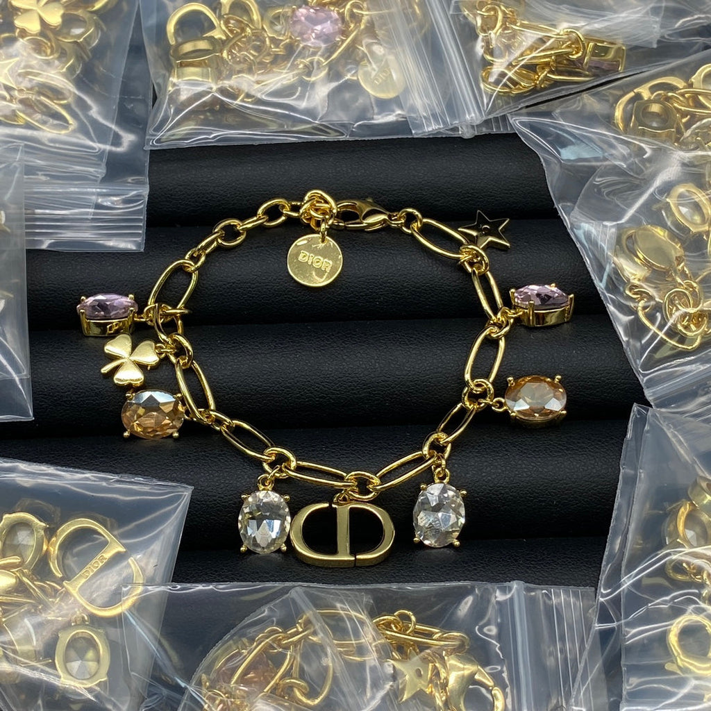 18K Dior Vintage Crystals Bracelet