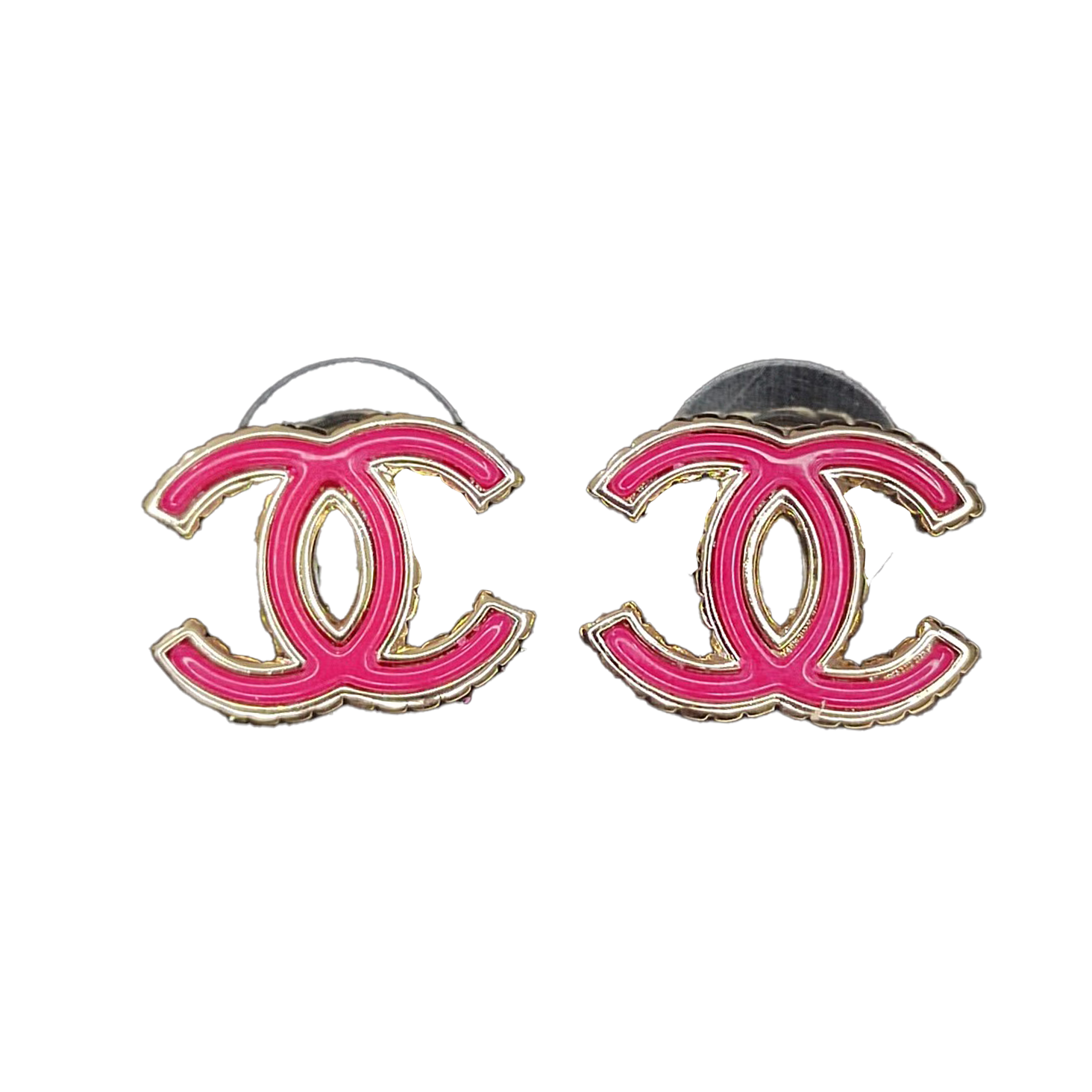 18K Chanel Pink Earrings
