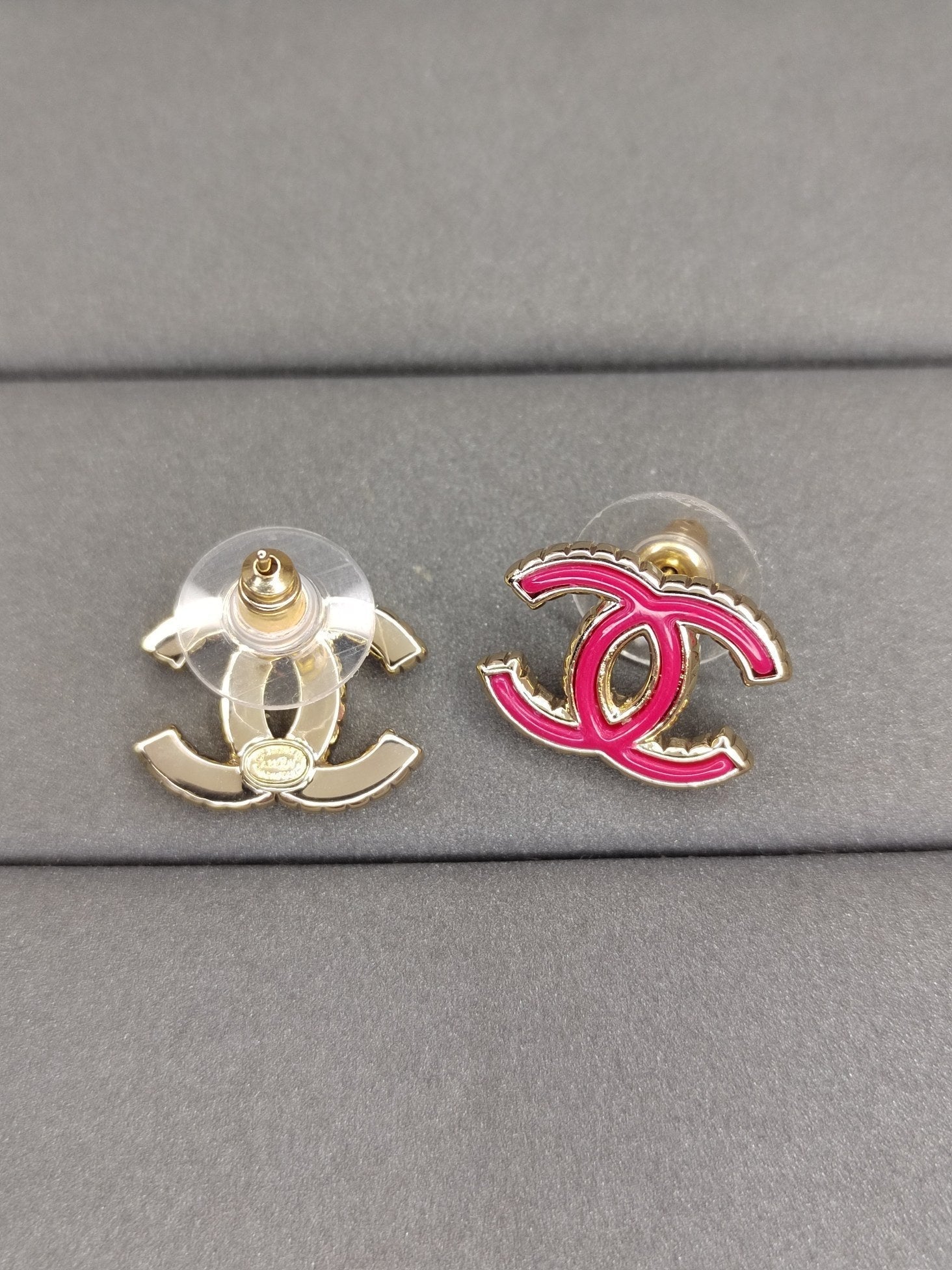 18K Chanel Pink Earrings