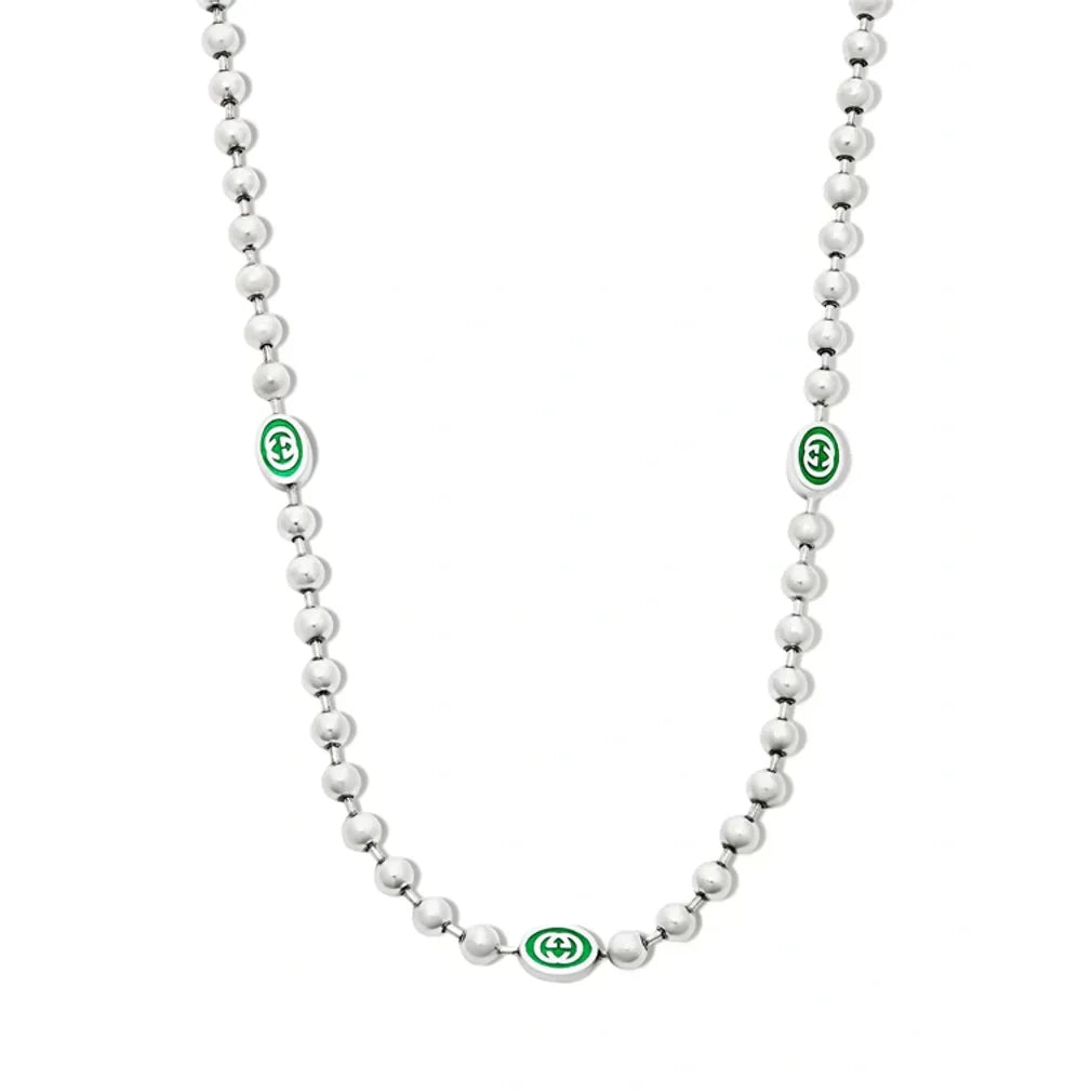 Gucci Interlocking G Green Necklace