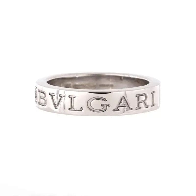 18K BVLGARI White Gold BV Diamond Ring