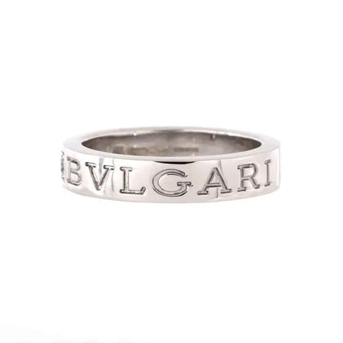 18K BVLGARI White Gold BV Diamond Ring